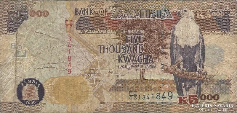 5000 kwacha 2006 Zambia