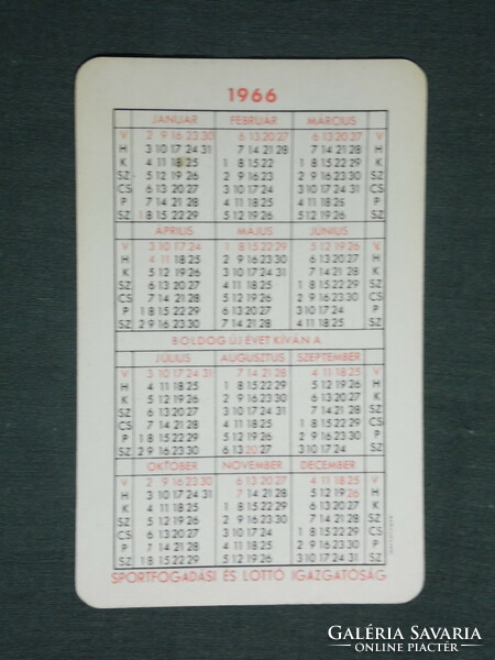 Card calendar, toto lottery game, graphic artist, parrot, 1966, (1)