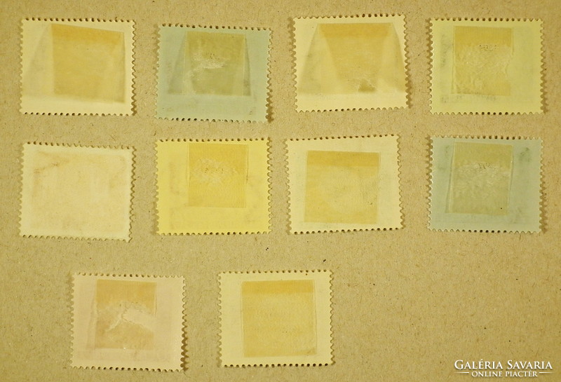 1960. Várak (I.) majdnem dupla bélyeg sor záróérték nélkül, színes papíros is (*) és **
