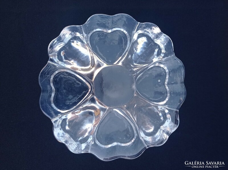 Heart-shaped glass crystal candle holder
