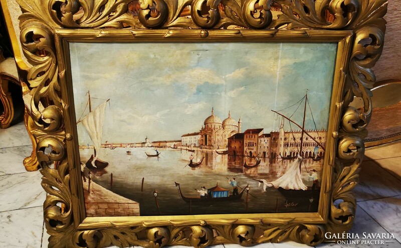 Velencei tájkép - florentin keretben