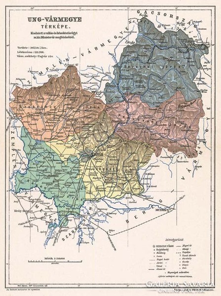 Ung vármegye térképe (Reprint: 1905)