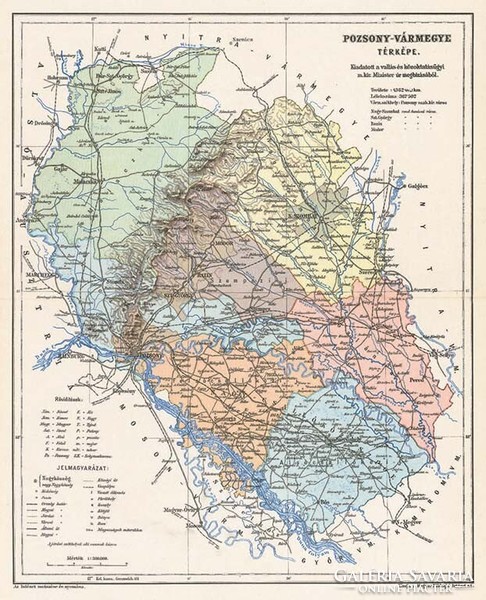 Pozsony vármegye térképe (Reprint: 1905)