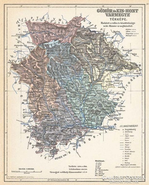 Gömör és Kishont vármegye térképe (Reprint: 1905)