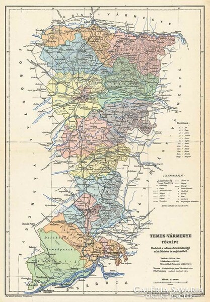 Temes vármegye térképe (Reprint: 1905)