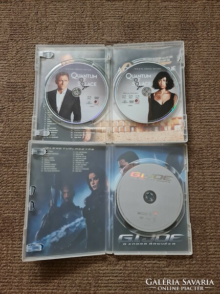 007 James Bond - Quantum csendje, G.I. Joe - A kobra árnyéka DVD filmek