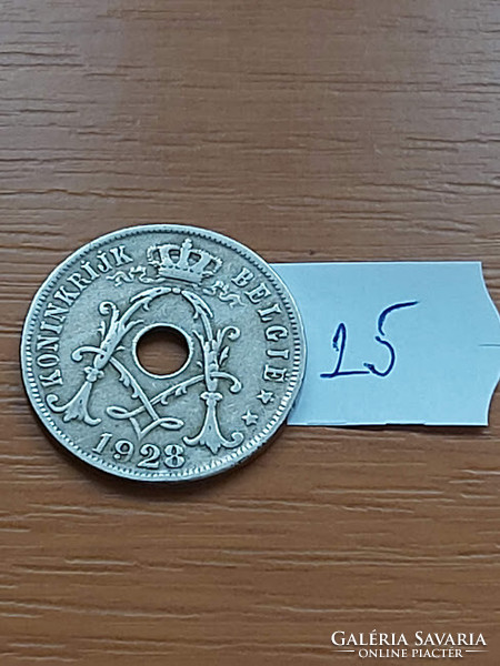 Belgium belgie 25 cemtimes 1928 copper-nickel, i. King Albert 25