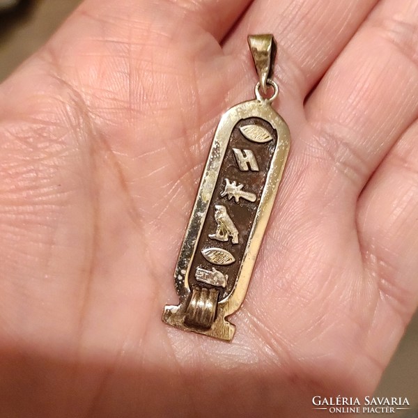 Egyiptomi szimbólum ezüst medál