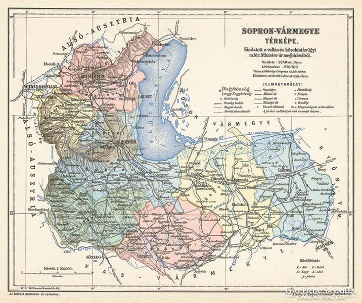 Sopron vármegye térképe (Reprint: 1905)