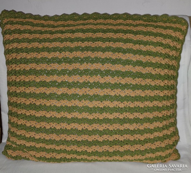 Old crocheted decorative cushion cover 48×42cm