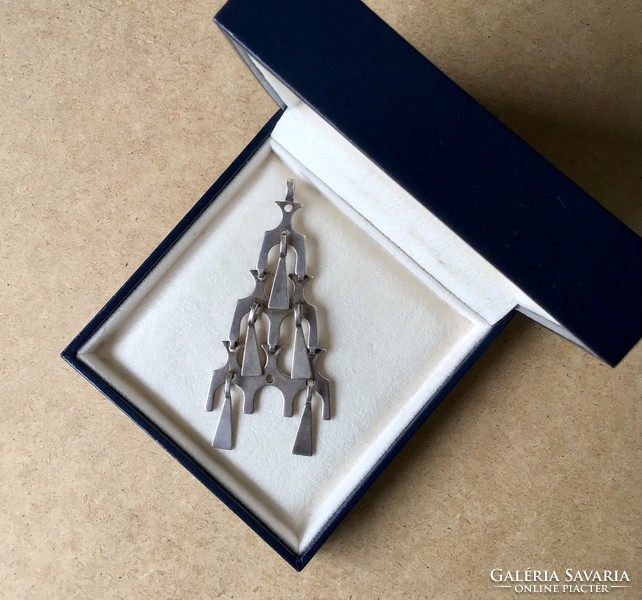Old modernist david andersen norwegian silver pendant, incomplete