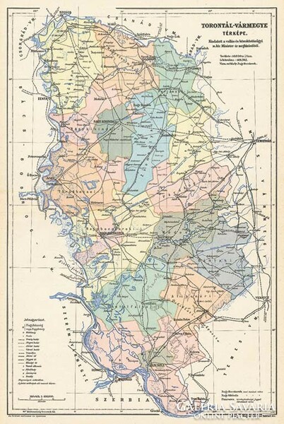 Map of Torontál county (reprint: 1905)