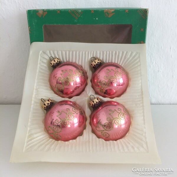 Old - retro glass balls - Christmas tree decoration - glass decoration - Christmas ornament - festive decoration