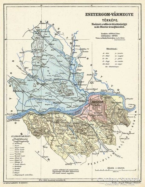 Esztergom vármegye térképe (Reprint: 1905)