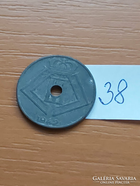 Belgium belgie - belgique 10 centimes 1942 ww ii. Zinc 38