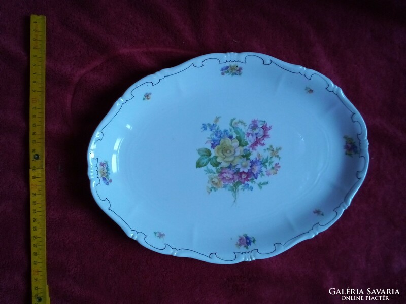 Zsolnay porcelain flower pattern cookie serving bowl