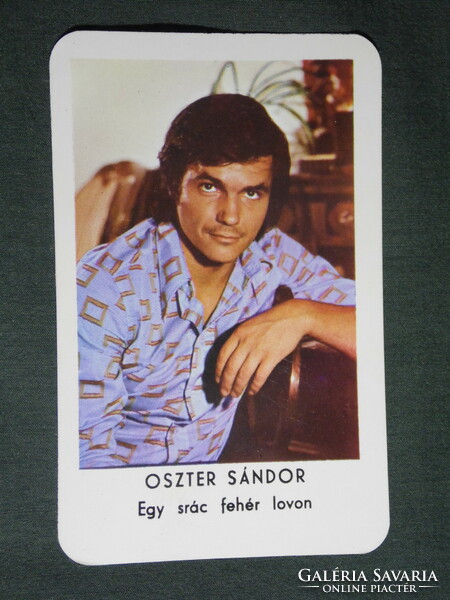 Card calendar, Mokép cinema, actor Sándor Oster, 1974, (2)