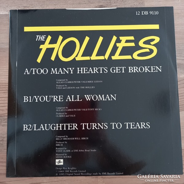 The Hollies...Bakelit lemez /Too Many Hearts Get Broken