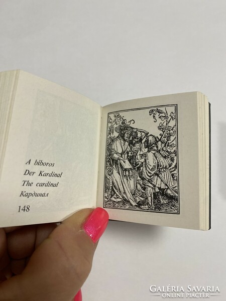 Holbein: Haláltánc minikönyv (6x5 cm) Képzőművészeti Alap Kiadóvállalata 1974.