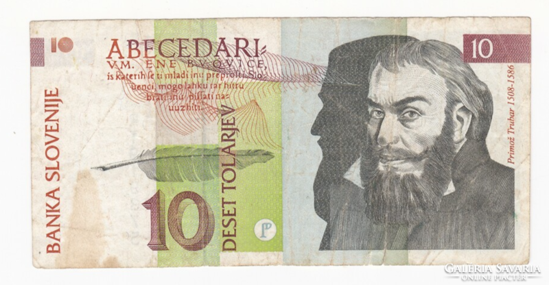 Tíz Tolar bankjegy Szlovénia 1992