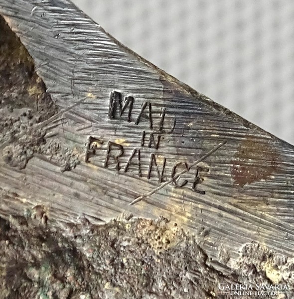 1P361 Antik nagyméretű tűzarany jelzett francia falikar párban