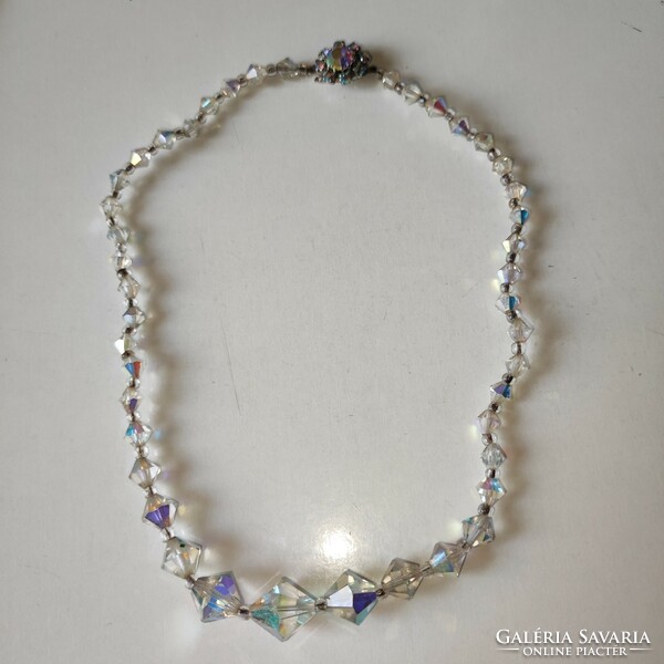 Aurora borealis crystal necklace 42cm