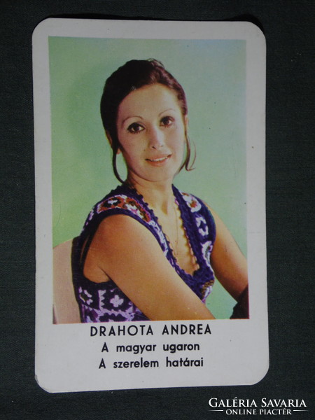 Card calendar, motion picture cinema, actress Andrea Drahota, 1974, (2)