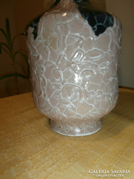 Gorka's rarer pink black studio vase is damaged