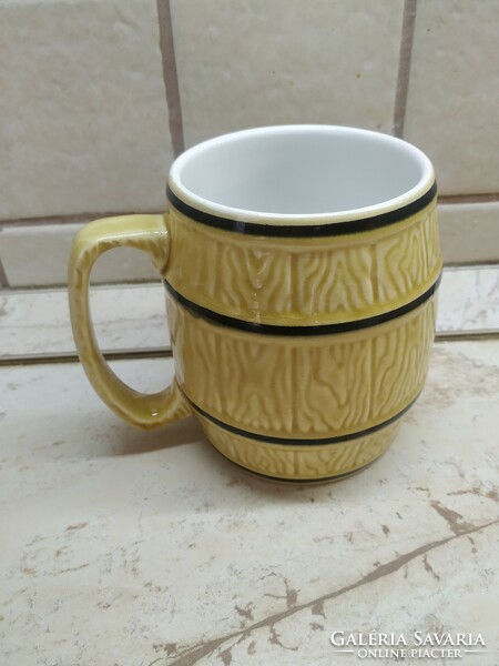 Porcelain granite yellow beer mug for sale!