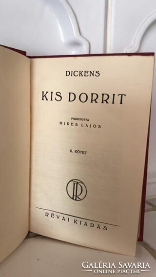 Charles dickens little dorrit i-iii. Budapest. Réva edition