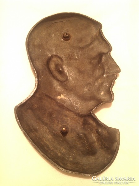 Adolf hitler bust head relief plaque marked by prof. With Otto Poertzel