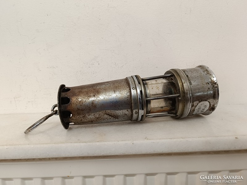 Antique miner's tool trencher bakter railway carbide lamp 369 8020