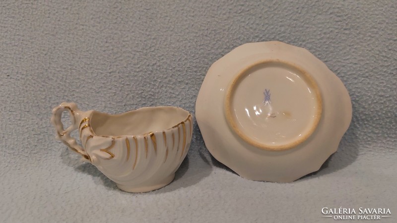 Antique porcelain cup + base