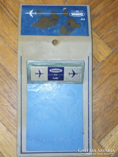 SABENA check-in pult clip board az 1970-es évekből