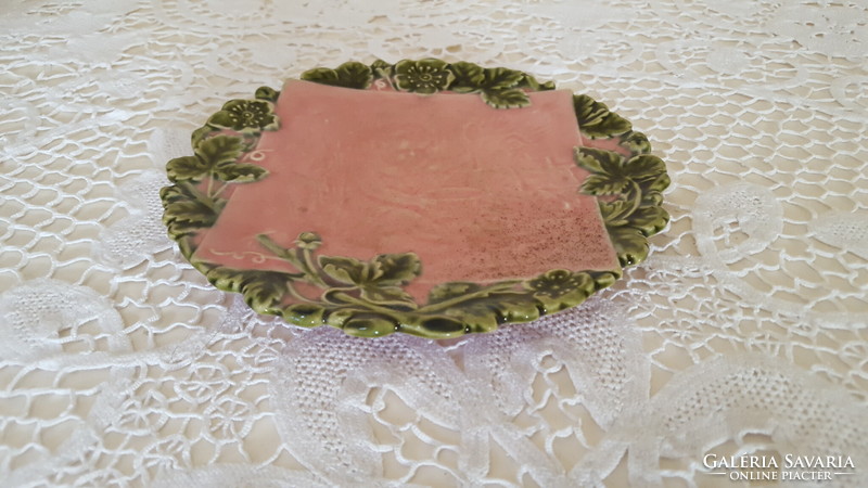 Schütz Cilli majolika süteményes tányér,dísztányér