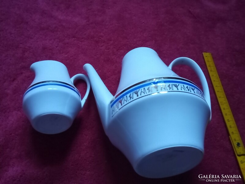 Blue gold Czechoslovak porcelain coffee set