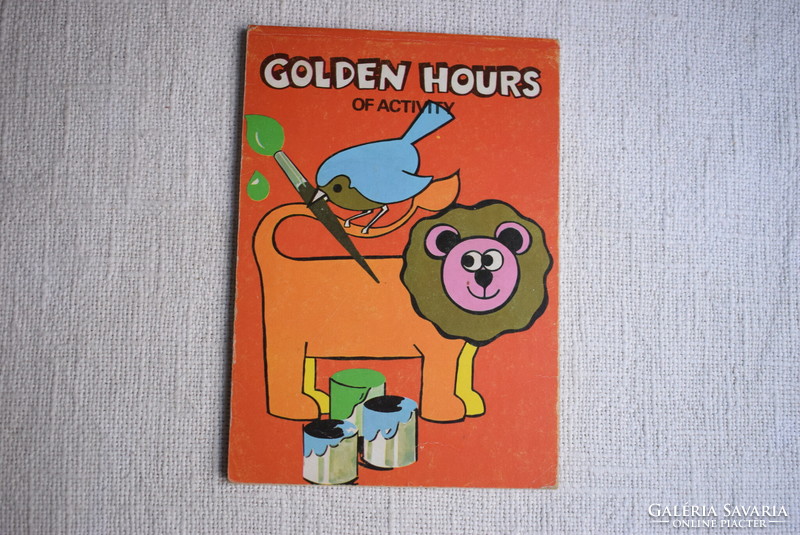Golden Hours retró kifestő , logikai , foglalkoztató , mesekönyv , angol