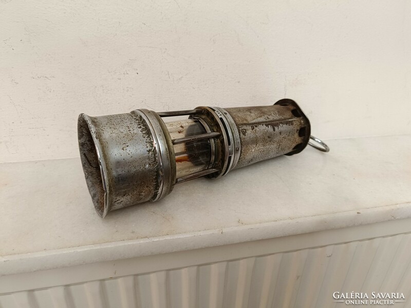 Antique miner's tool trencher bakter railway carbide lamp 369 8020