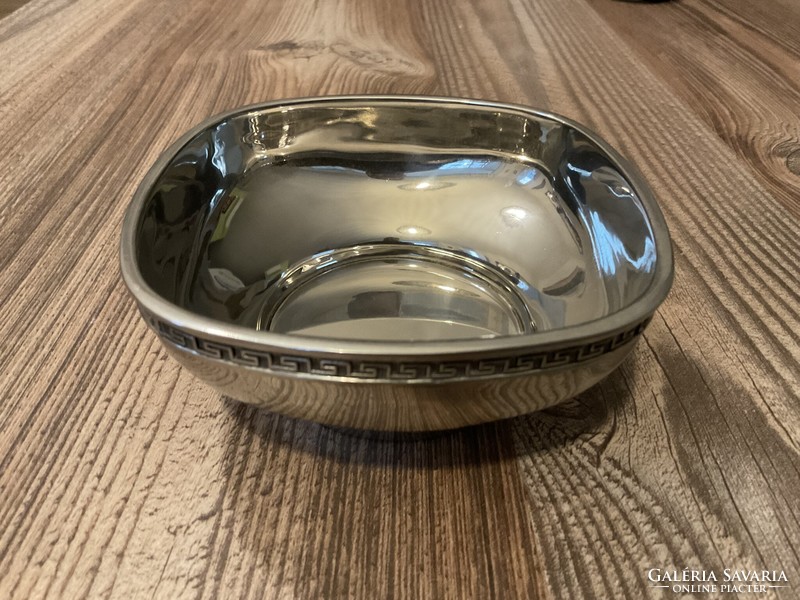 Impressive silver-plated serving bowl
