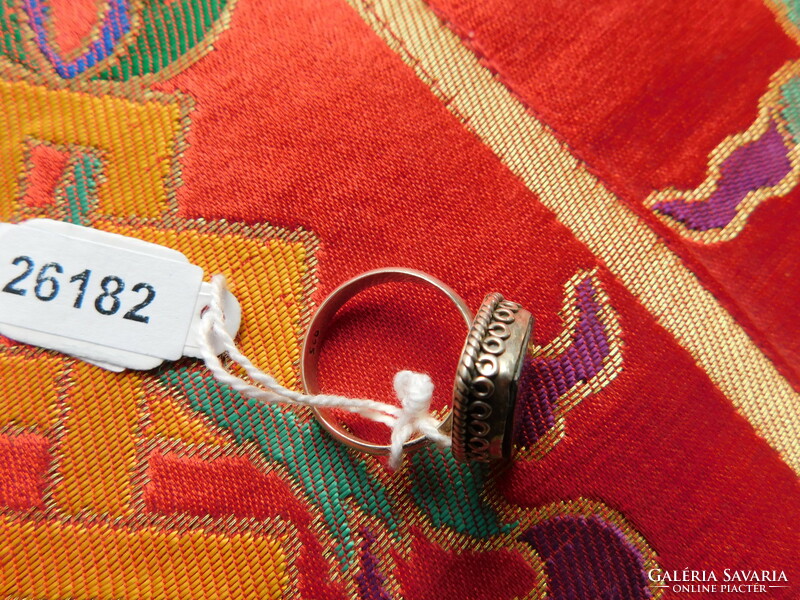 Pávakagyló 925-ös jelzett ezüst gyűrű 57-es 18,4mm-es