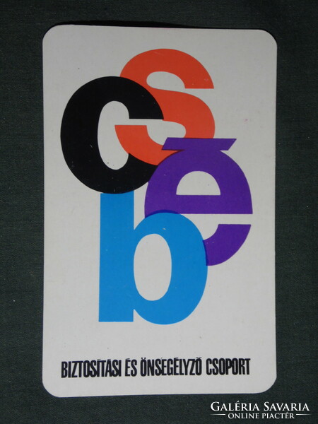 Card calendar, state insurance, Cséb insurance, 1975, (2)