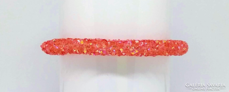 Imitation Swarovski peach pink crystal bracelet (34)