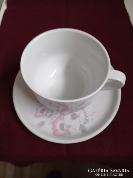 Large breakfast set: cup with plate