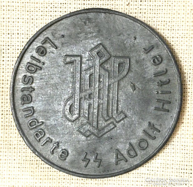 Waffen ss leibstandarte ss adolf hitler lssah medal coin token german ww2