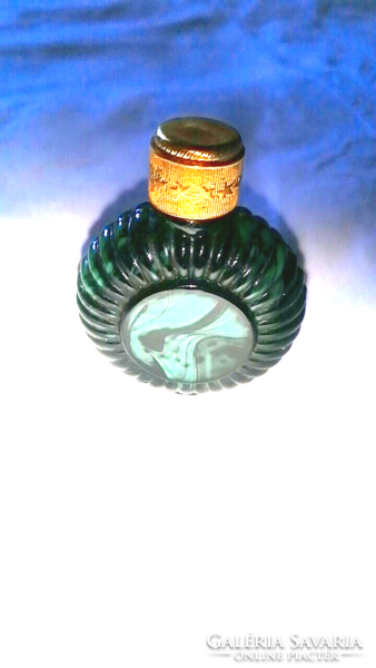 Very rare seventies Czech handmade cameo bottle filled with original perfume