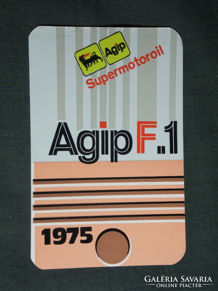 Card calendar, Afor petrol stations oils, agip f.1 Motor oil, 1975, (2)