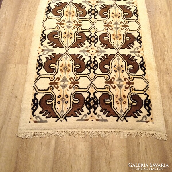 Hand-knotted wool rug 80 x 155 cm