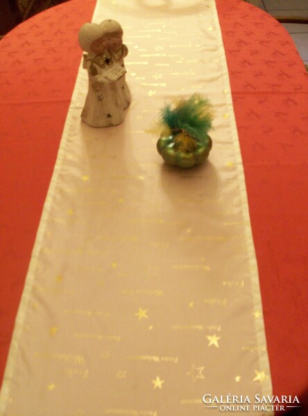 Christmas tablecloth, table scarf, with inscription