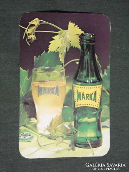 Kártyanaptár,MÁRKA üdítő italok,borgazdasági pincegazdaságok, termékcsomagolás, 1976 ,   (2)