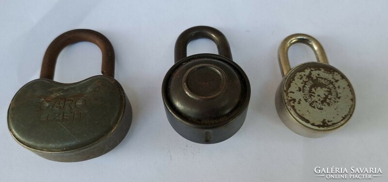3 antique padlocks in one.